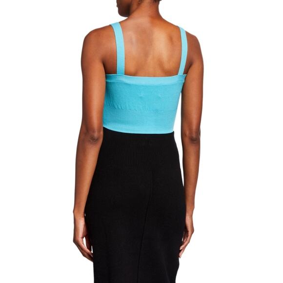 Victor Glemaud Cropped Knit Cami Top, Blue, Large - Picture 3 of 7